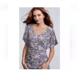 CABI Flowy Floral Top Size Medium